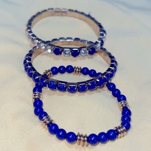 Royal blue bracelet set